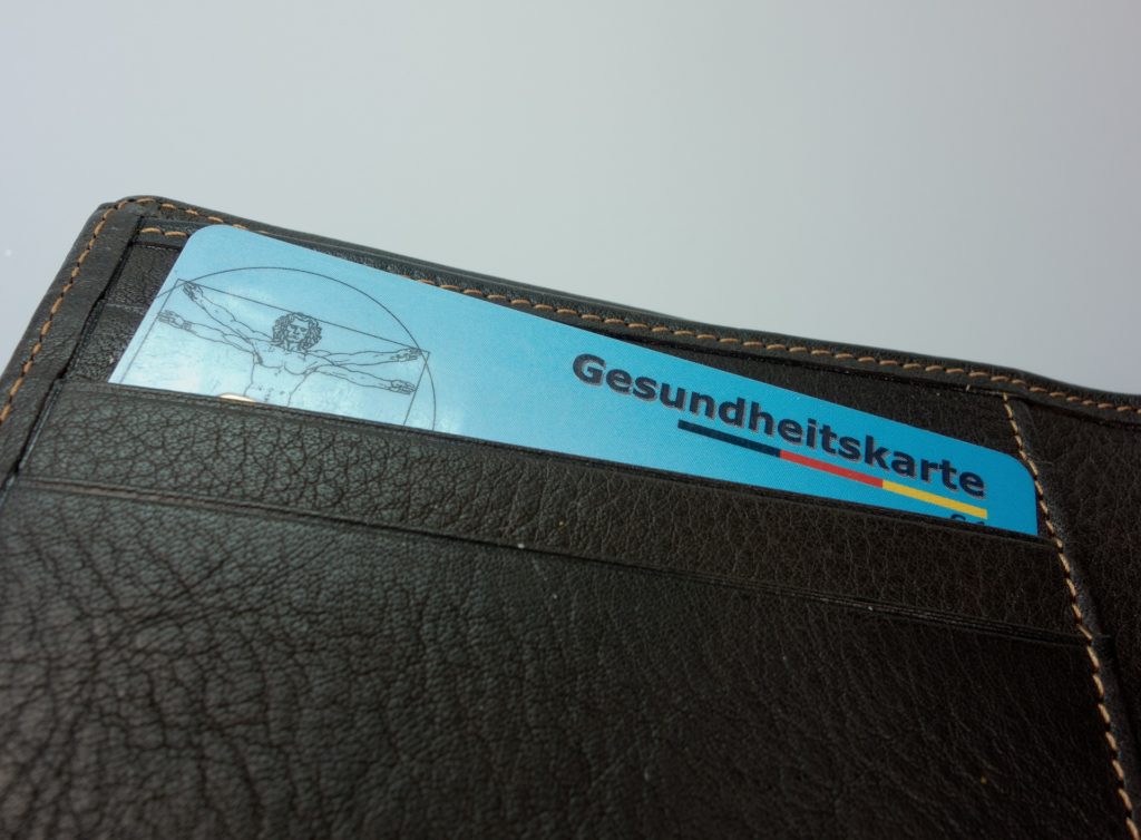 Gesundheitskarte in einem Geldbeutel
