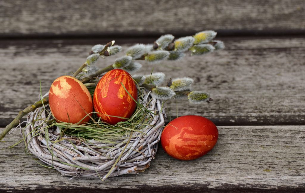 Ostereier im Osternest